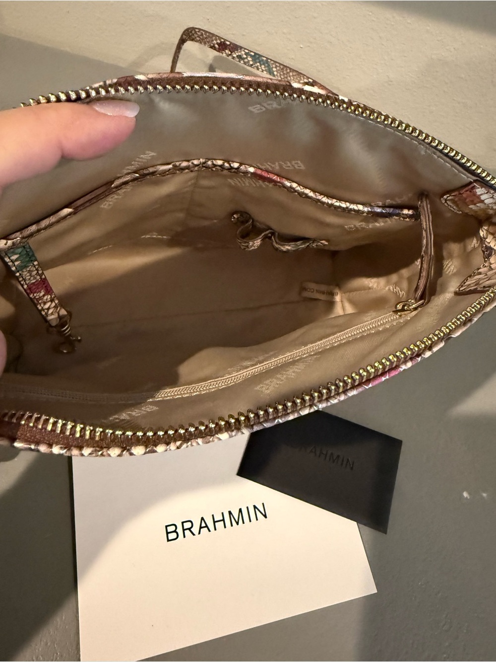 Brahmin Multicolor Python-Print Bag - Picture 4 of 4